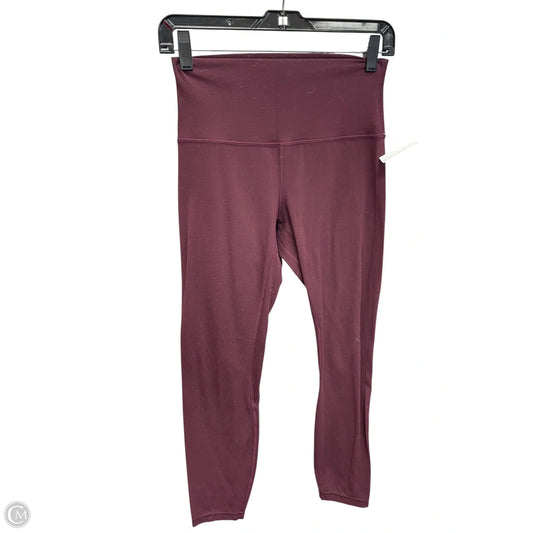 Athletic Leggings By Lululemon In Maroon, Size: 6