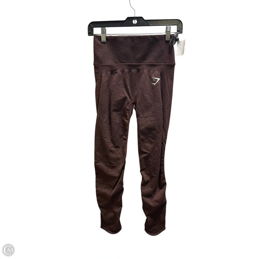Athletic Leggings By Gym Shark In Maroon, Size: S