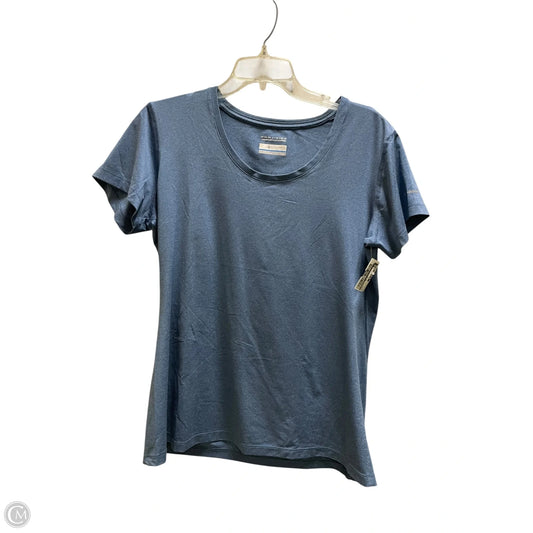 Athletic Top Short Sleeve By Columbia In Blue, Size: L