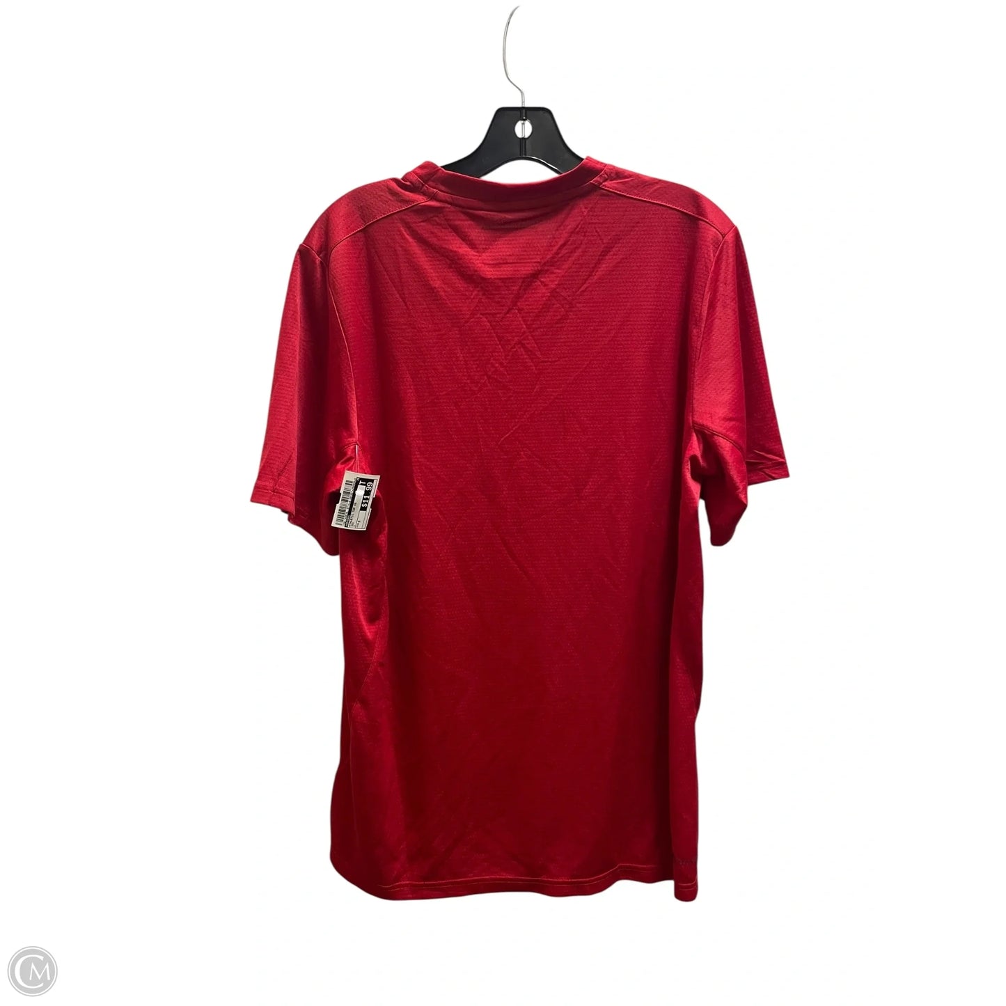 Athletic Top Short Sleeve By Adidas In Red, Size: M