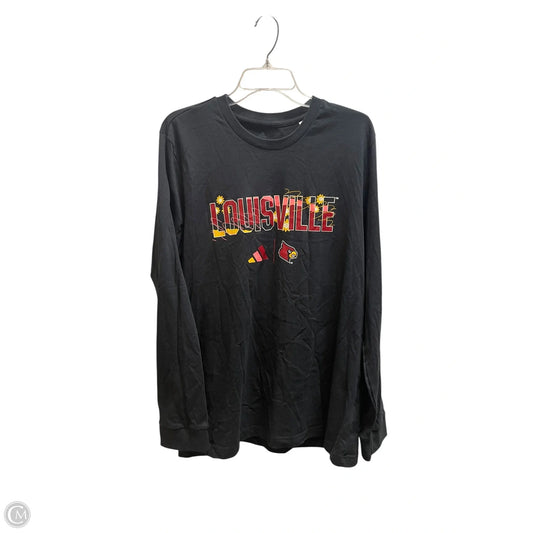 Top Long Sleeve By Adidas In Black, Size: L