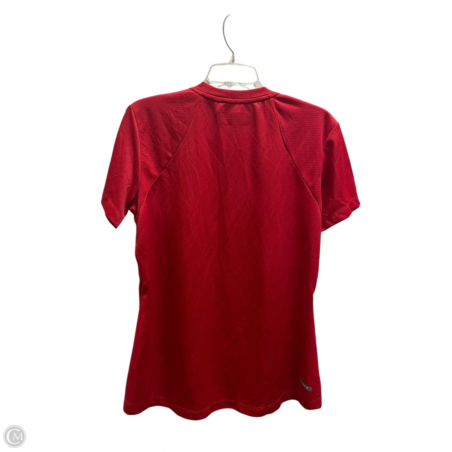 Athletic Top Short Sleeve By Adidas In Red, Size: L