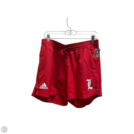 Athletic Shorts By Adidas In Red, Size: L