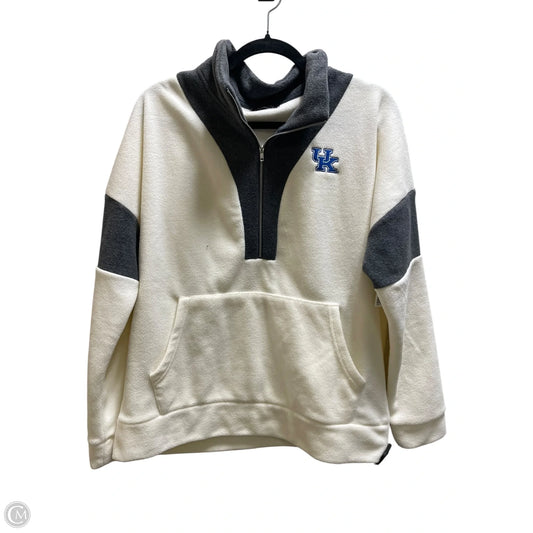 Sweatshirt Collar By Clothes Mentor In Cream, Size: M