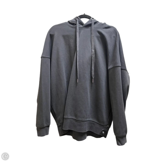 Sweatshirt Hoodie By Zara In Grey, Size: L