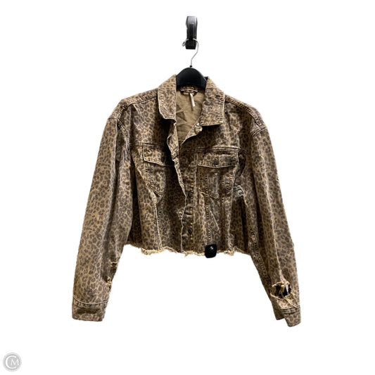 Jacket Denim By Free People In Animal Print, Size: S
