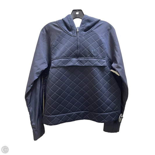 Athletic Sweatshirt Collar By Adidas In Navy, Size: M