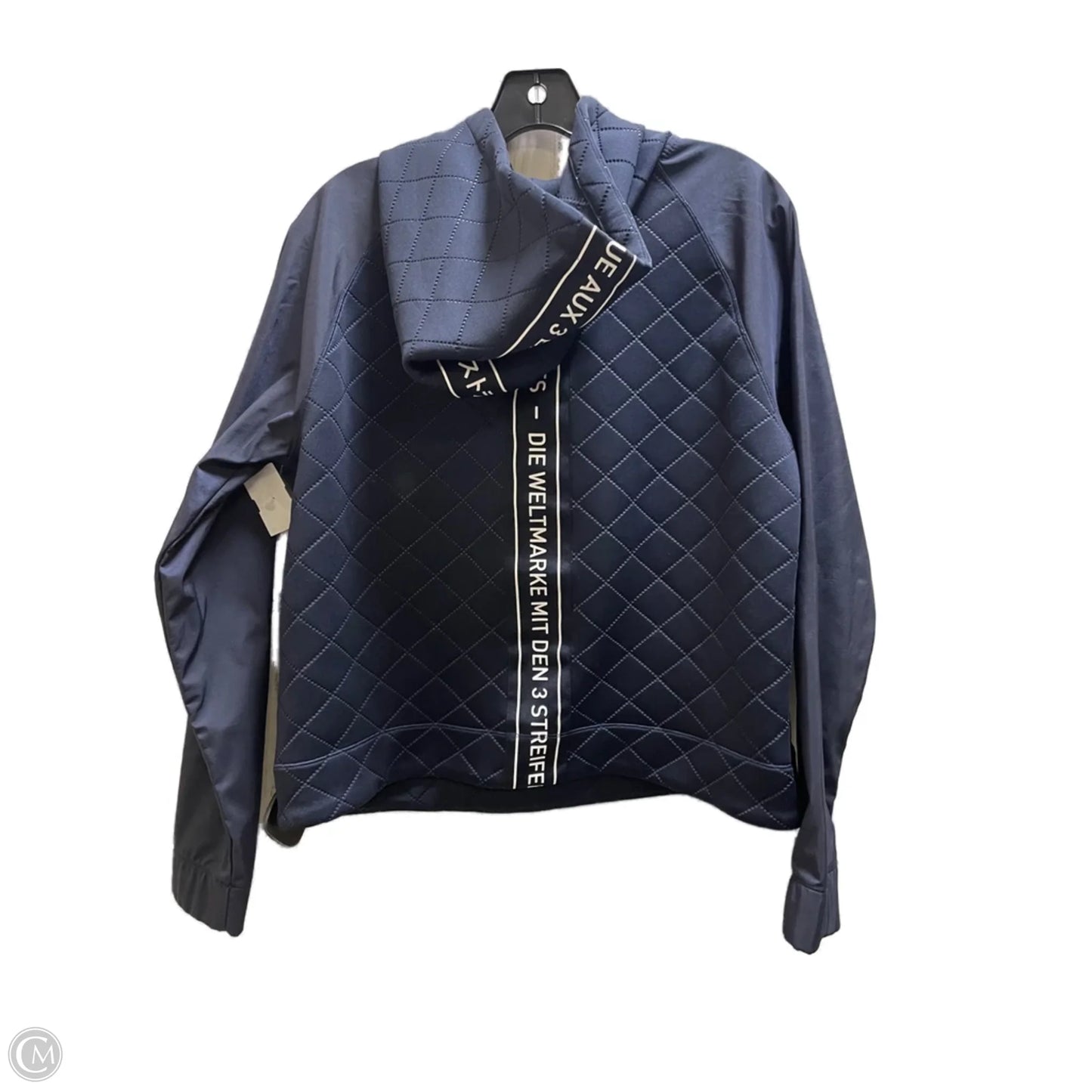 Athletic Sweatshirt Collar By Adidas In Navy, Size: M