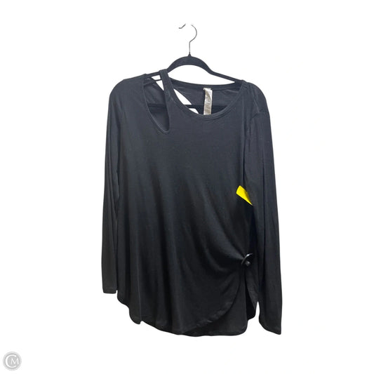 Top Long Sleeve By Alo In Black, Size: L