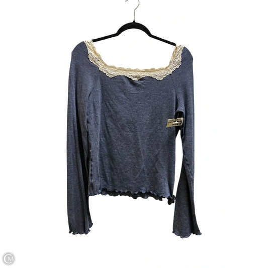 Top Long Sleeve By Free People In Blue, Size: Xl