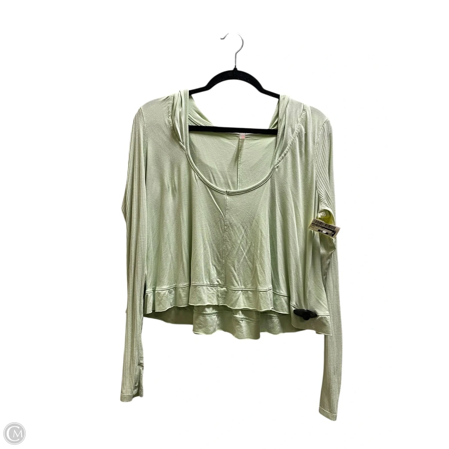 Sweatshirt Hoodie By Free People In Green, Size: M