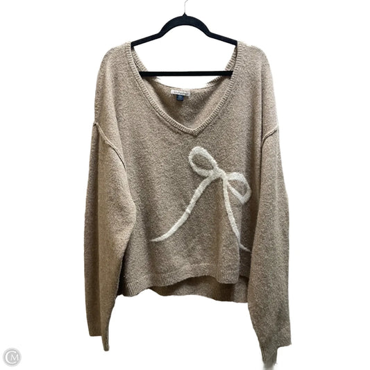 Sweater By American Eagle In Brown, Size: 2x