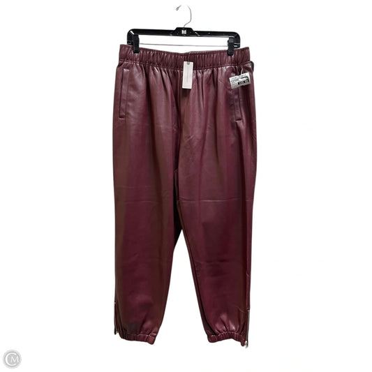 Pants Joggers By Anthropologie In Maroon, Size: L