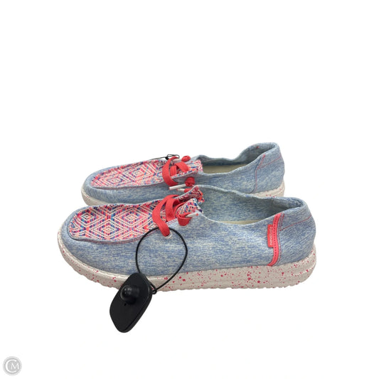 Shoes Flats By Hey Dude In Blue, Size: 10