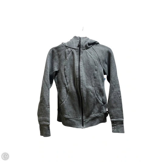 Athletic Jacket By Lululemon In Grey, Size: 4