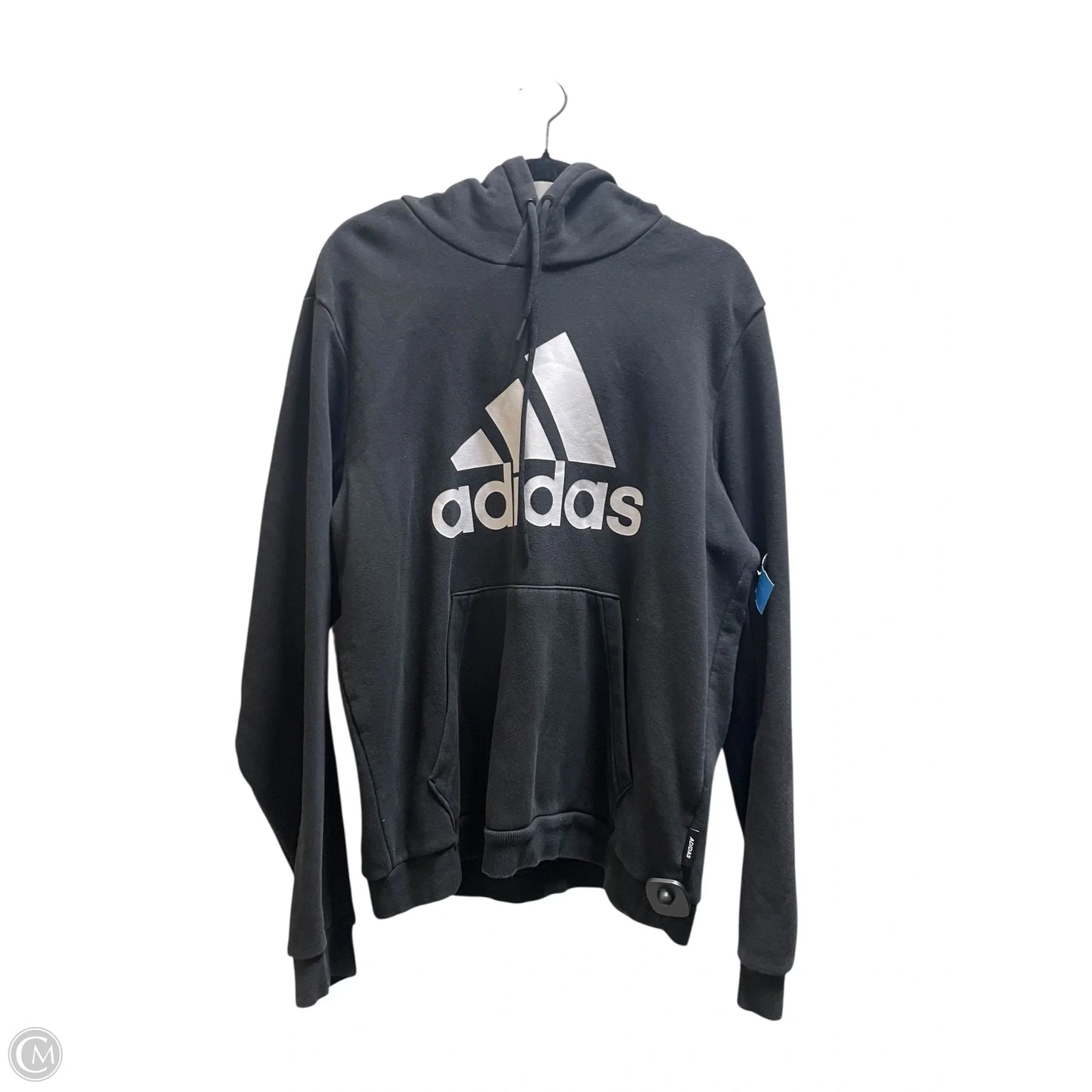 Athletic Sweatshirt Hoodie By Adidas In Black, Size: L