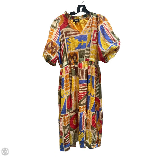 Dress Casual Midi By Thml In Multi-colored, Size: M