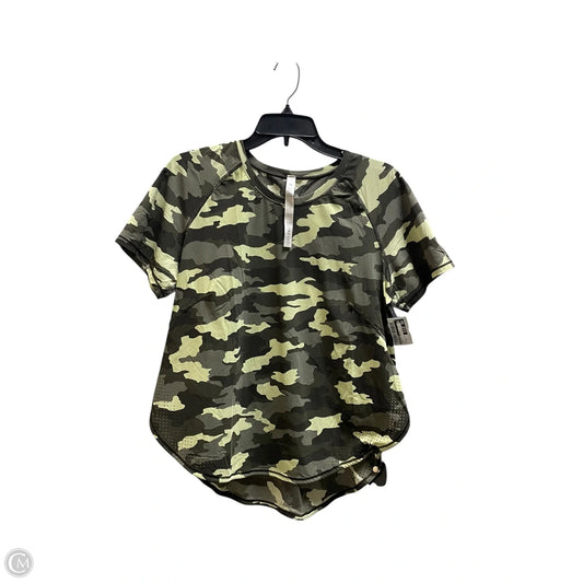 Athletic Top Short Sleeve By Lululemon In Green, Size: 10
