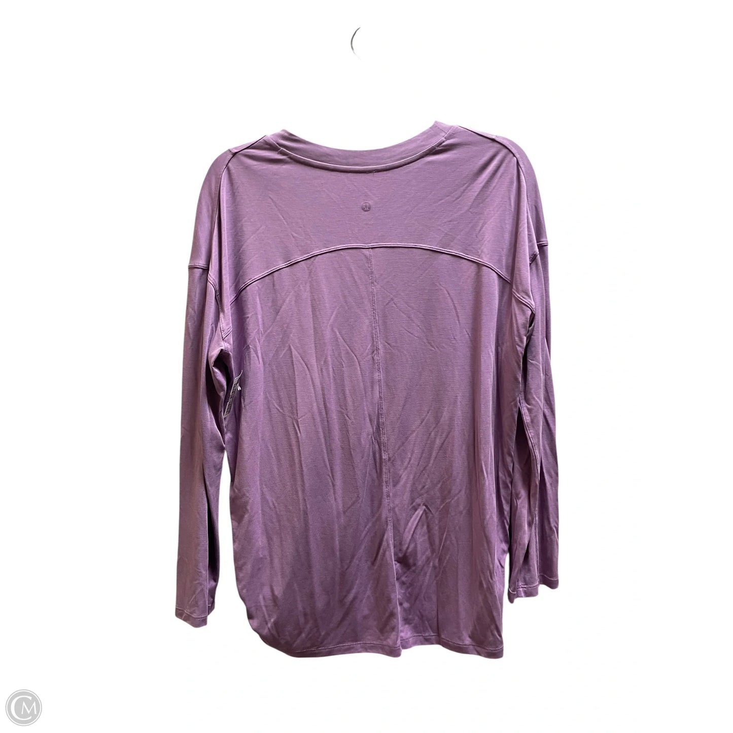 Athletic Top Long Sleeve Collar By Lululemon In Purple, Size: M
