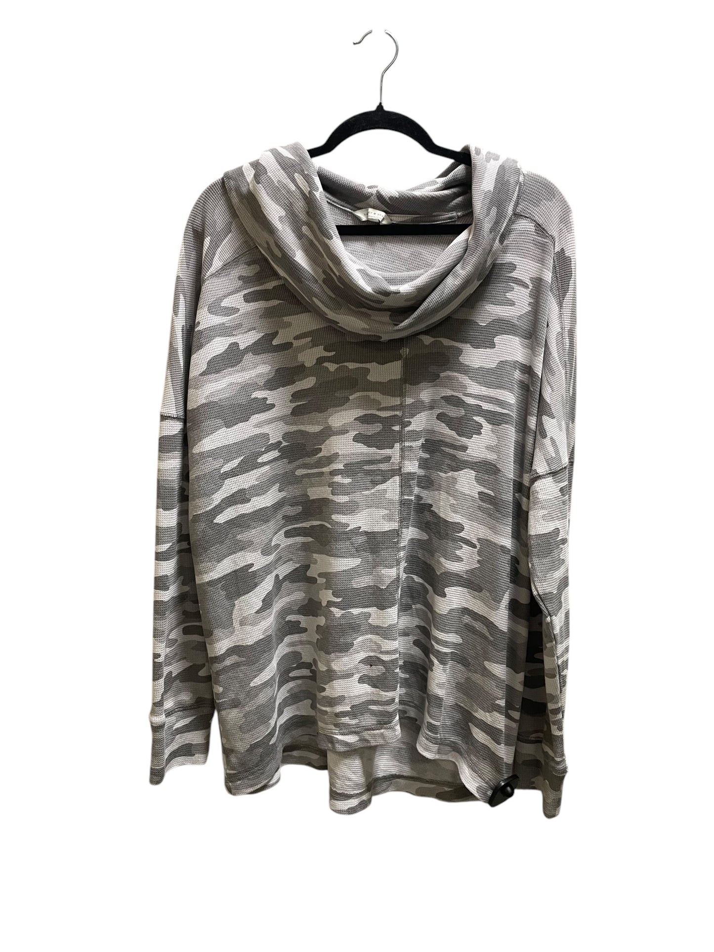 Top Long Sleeve By Lucky Brand In Camouflage Print, Size: 2x