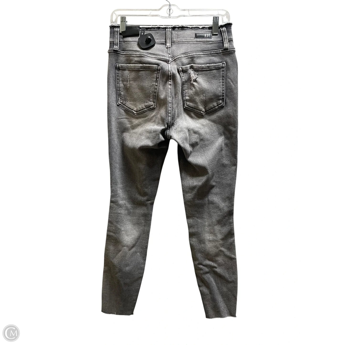 Jeans Straight By Kut In Black Denim, Size: 4