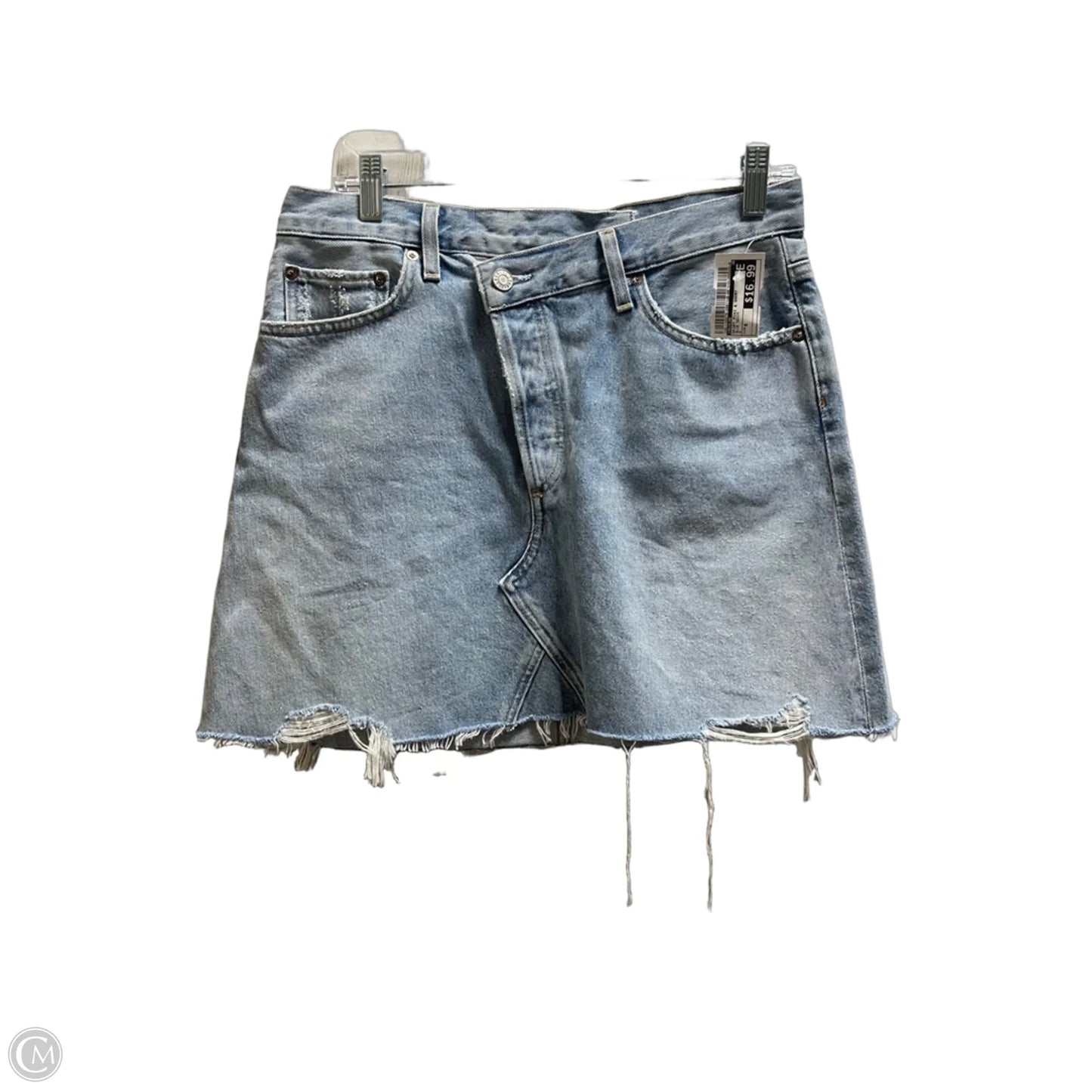 Skirt Mini & Short By Agolde In Blue Denim, Size: 6