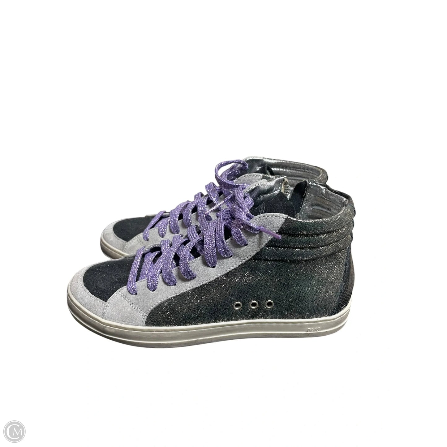 Shoes Sneakers By P448 In Grey & Purple, Size: 7