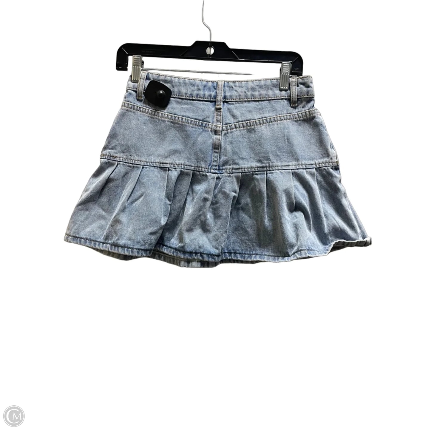 Skirt Mini & Short By Edikted In Blue Denim, Size: 0