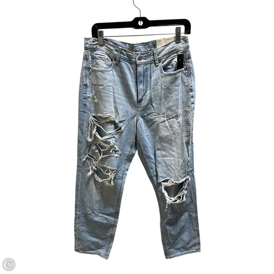 Jeans Straight By American Eagle In Blue Denim, Size: 8