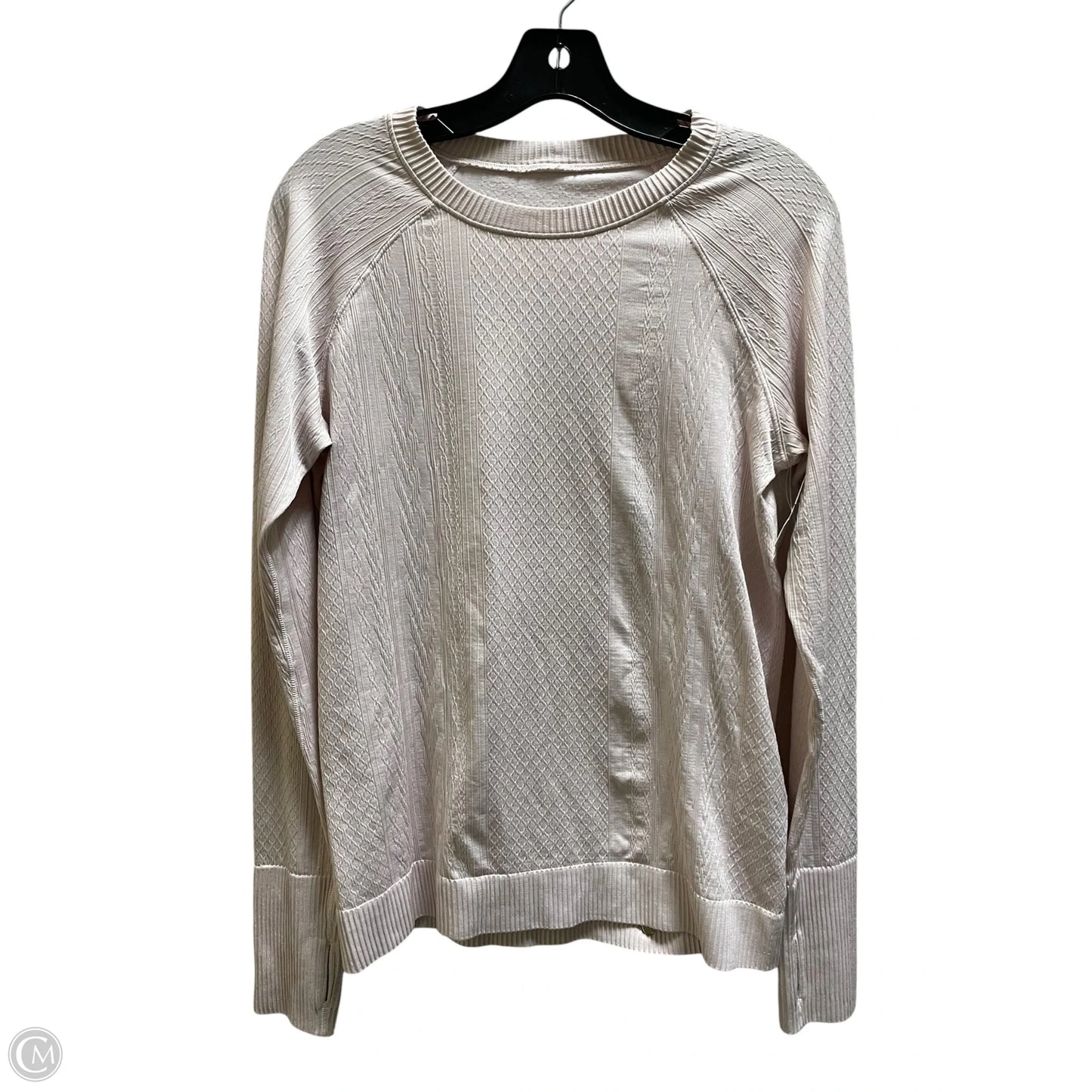Athletic Top Long Sleeve Collar By Lululemon In Pink, Size: 4