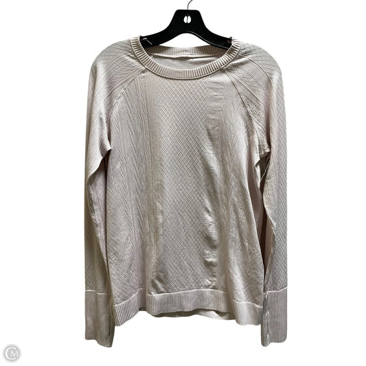 Athletic Top Long Sleeve Collar By Lululemon In Pink, Size: 4