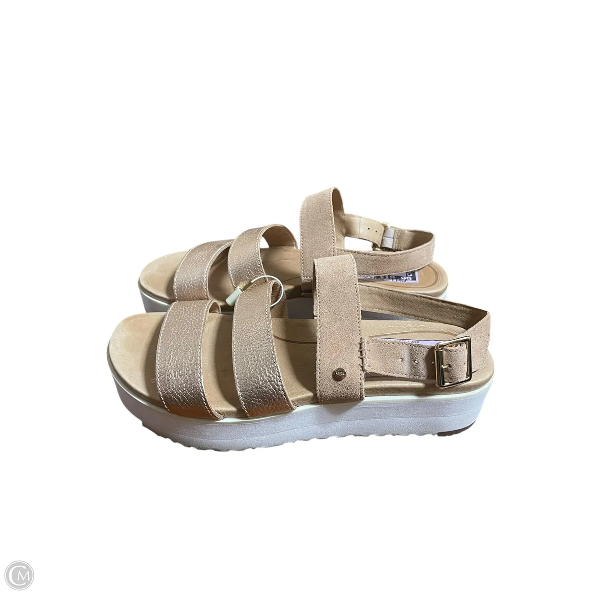Sandals Designer By Ugg In Pink, Size: 9