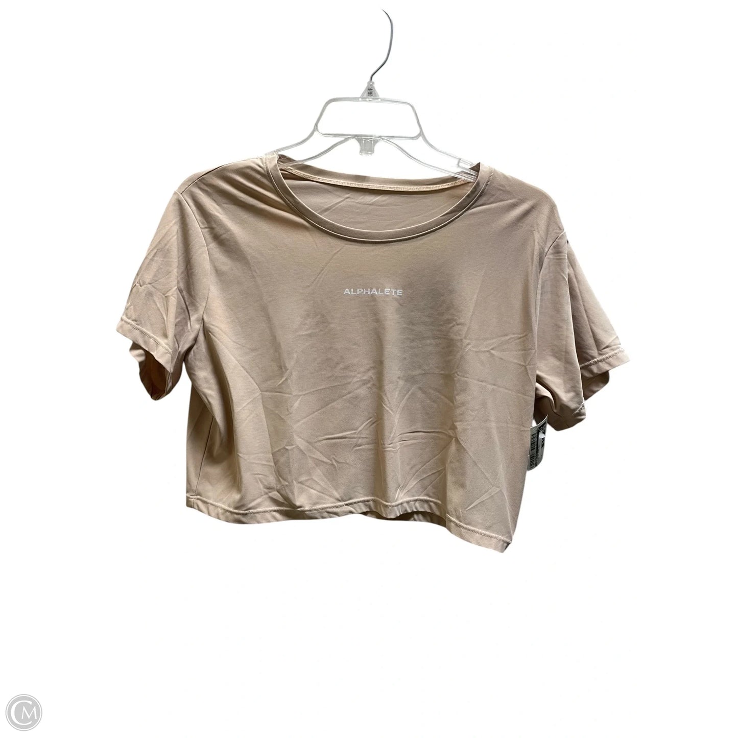 Athletic Top Short Sleeve By Alphalete In Peach, Size: M