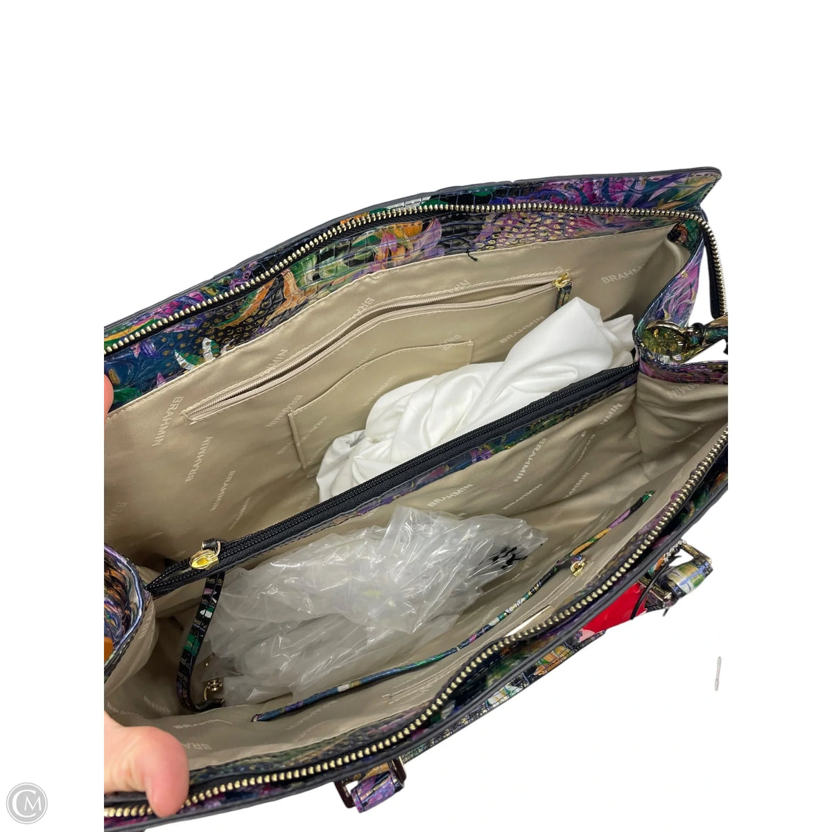 Handbag Designer By Brahmin, Size: Large