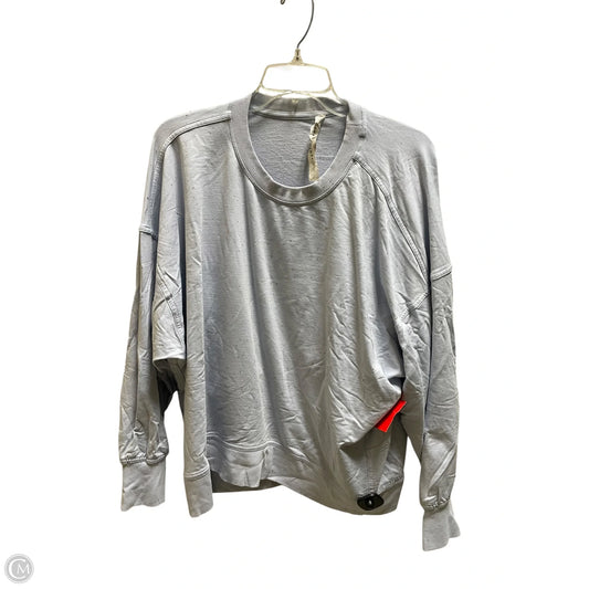 Athletic Top Long Sleeve Collar By Lululemon In Blue, Size: 12