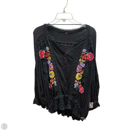 Top Long Sleeve By Free People In Black, Size: L