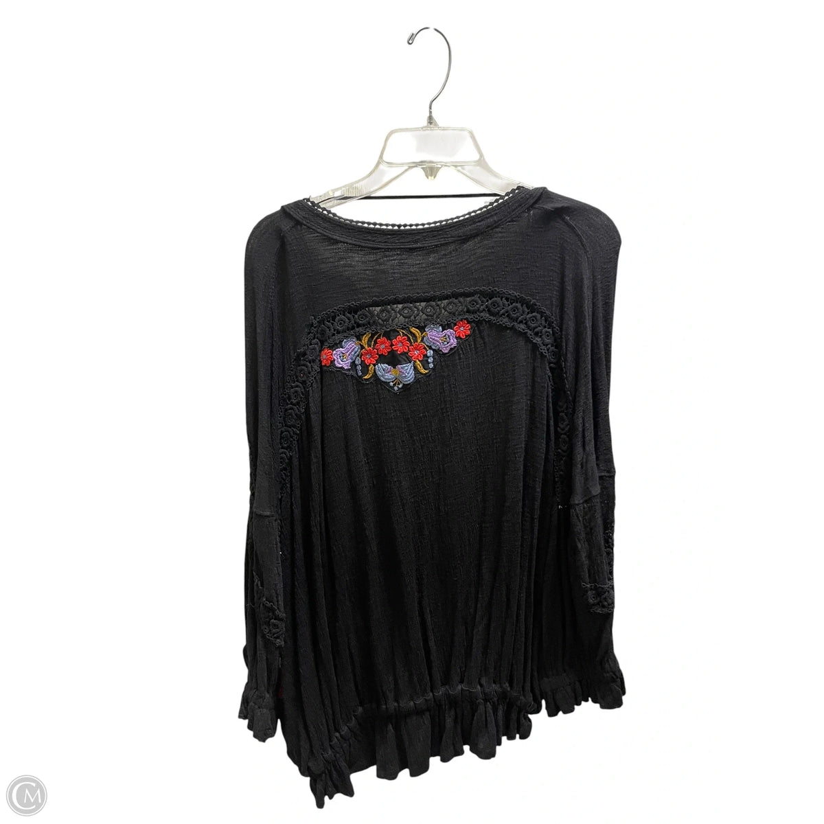 Top Long Sleeve By Free People In Black, Size: L