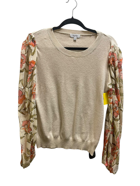 Top Long Sleeve By Fate In Tan, Size: M