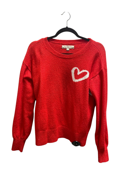 Sweater By Loft In Red, Size: Xs