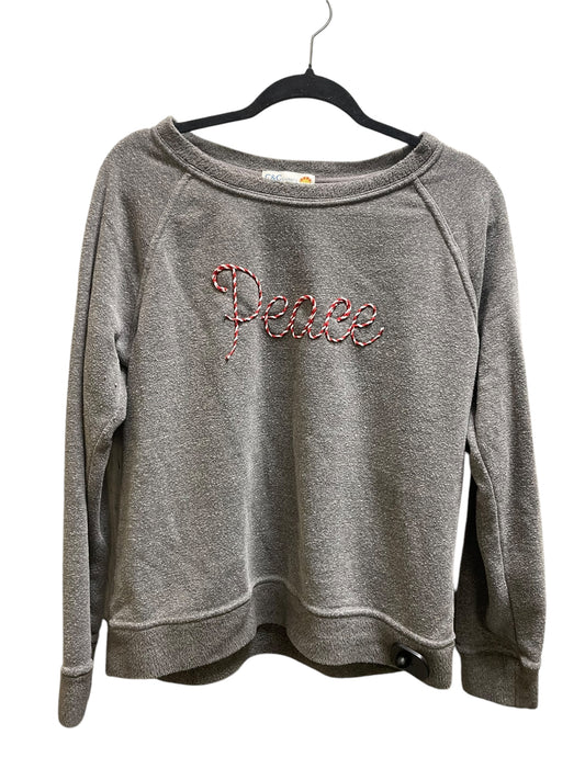 Sweatshirt Crewneck By C And C In Grey, Size: M