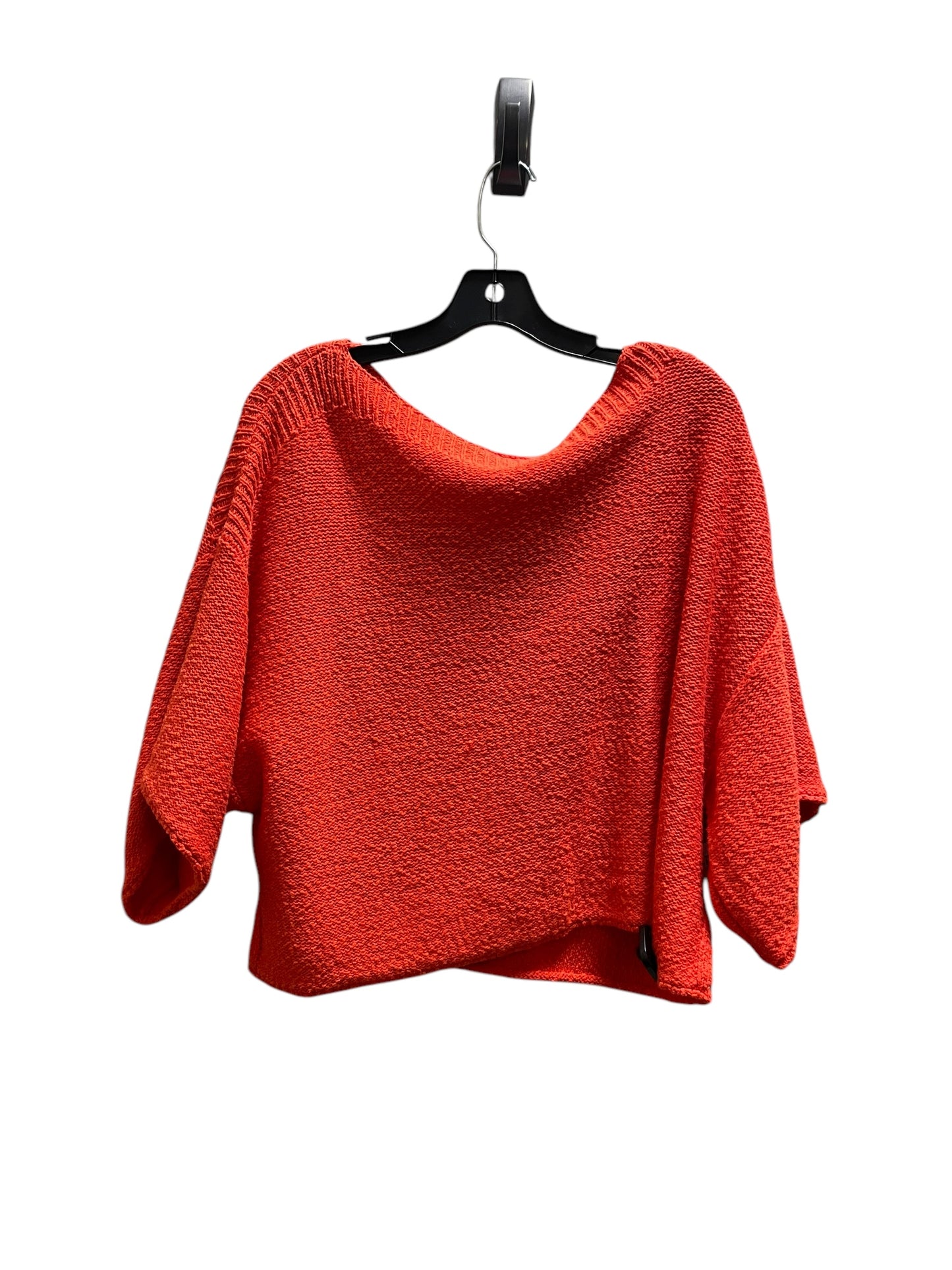 Top Short Sleeve By Anthropologie In Orange, Size: S