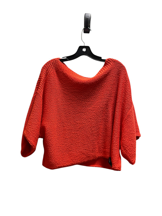 Top Short Sleeve By Anthropologie In Orange, Size: S