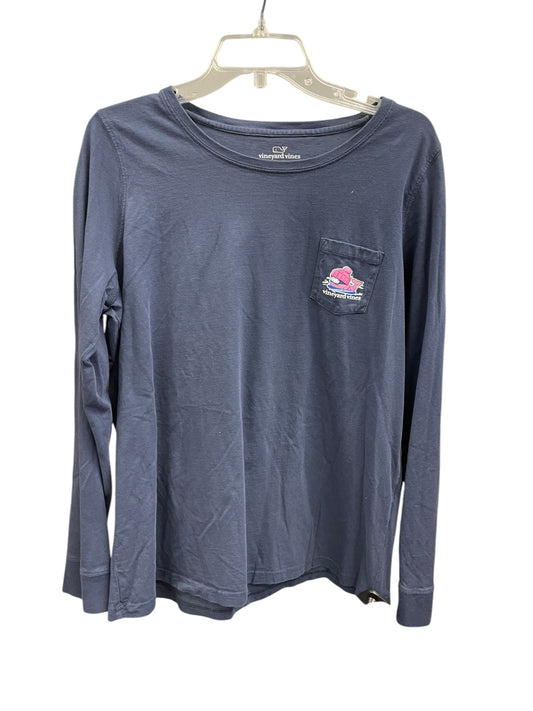 Top Long Sleeve By Vineyard Vines In Navy, Size: Xl