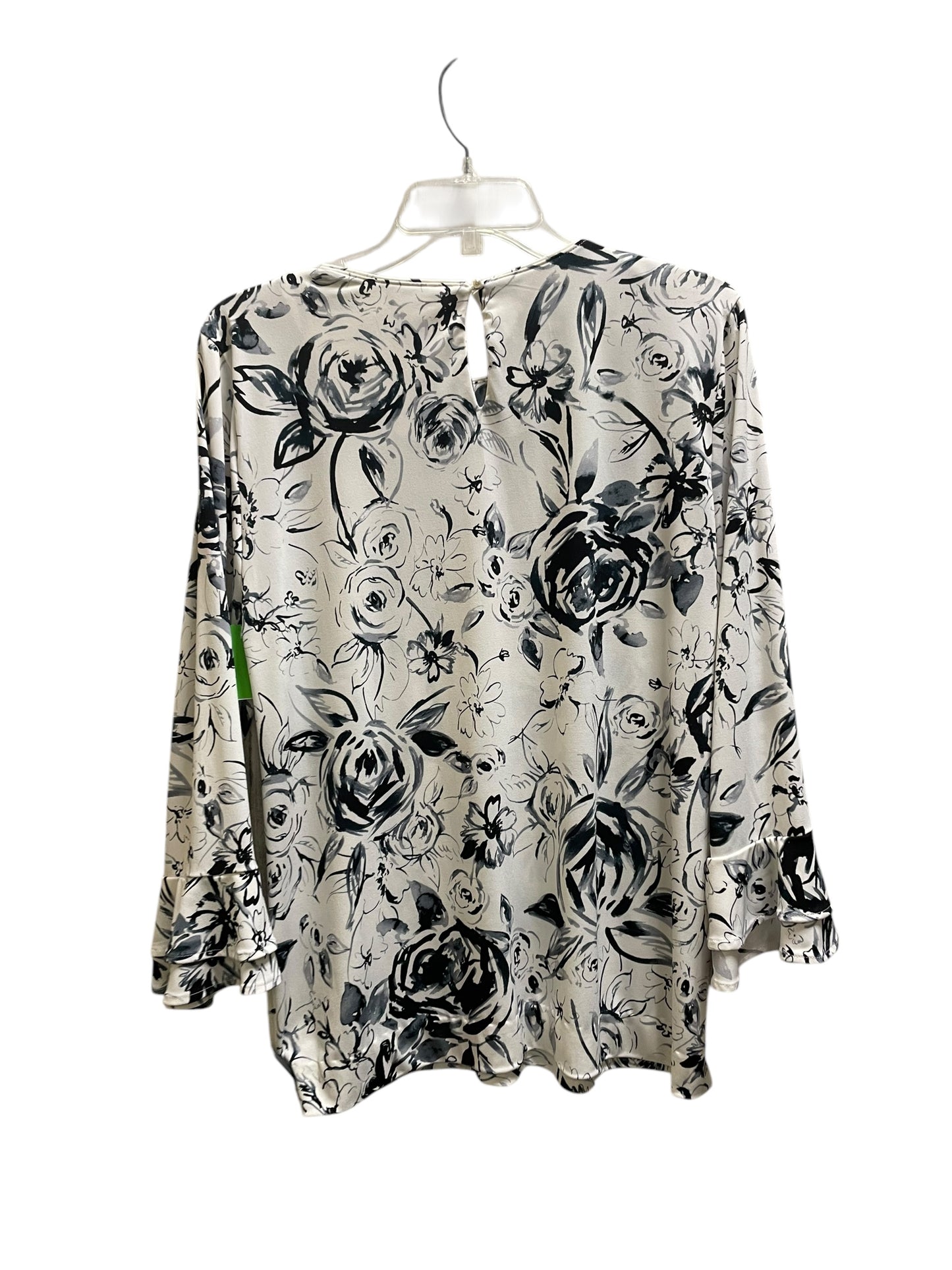 Top Long Sleeve By Karl Lagerfeld In Black & White, Size: Mp