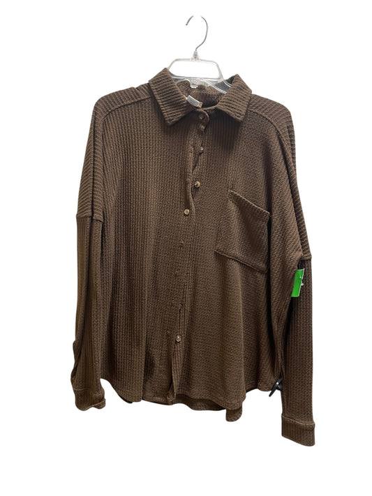 Top Long Sleeve By Altard State In Brown, Size: S