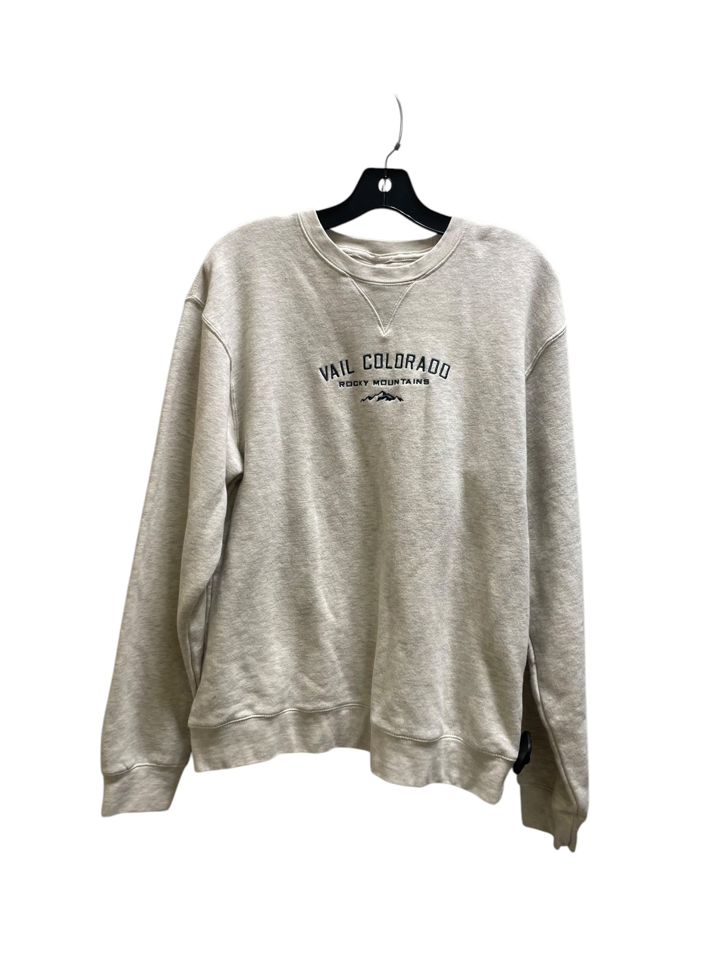 Sweatshirt Crewneck By Clothes Mentor In Tan, Size: M