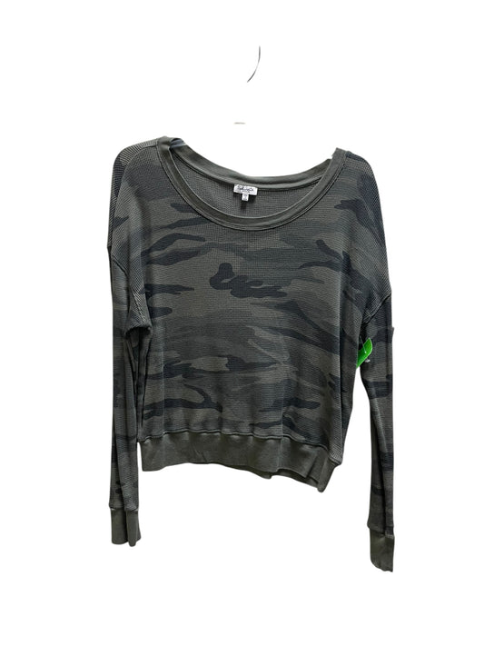 Top Long Sleeve By Splendid In Camouflage Print, Size: M