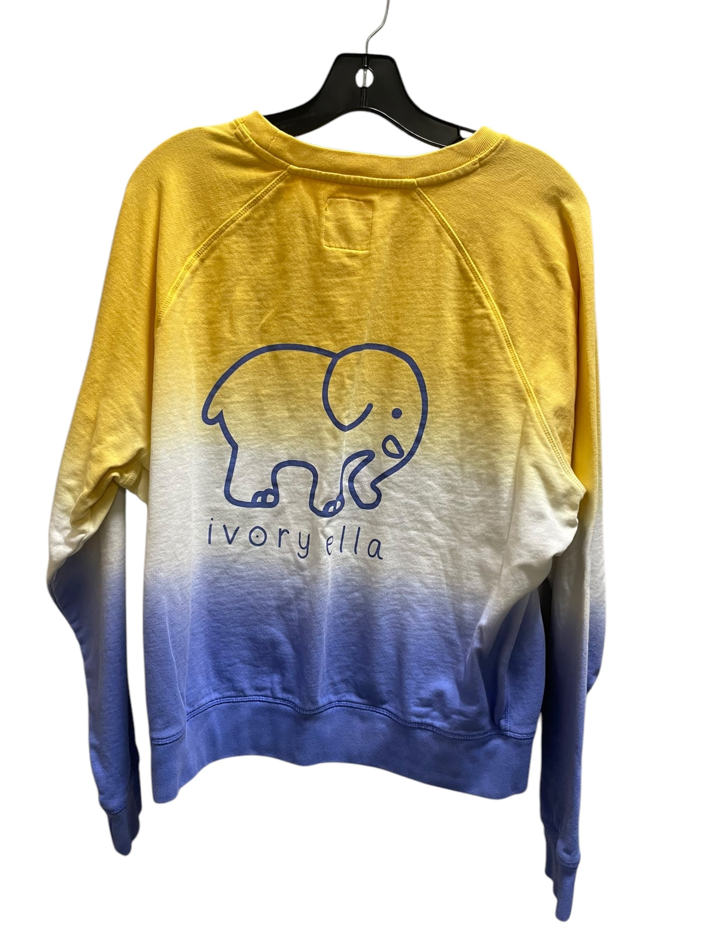 Sweatshirt Crewneck By Ivory Ella In Yellow, Size: L