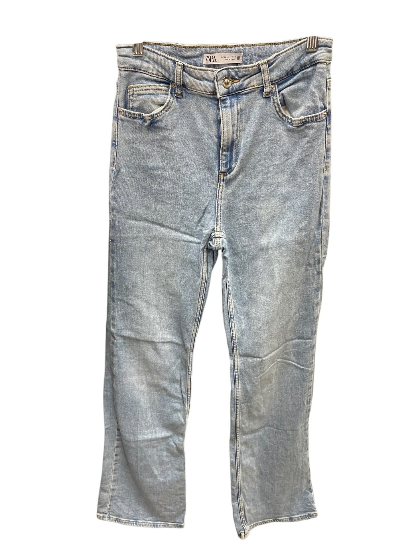 Jeans Straight By Zara In Blue Denim, Size: 6