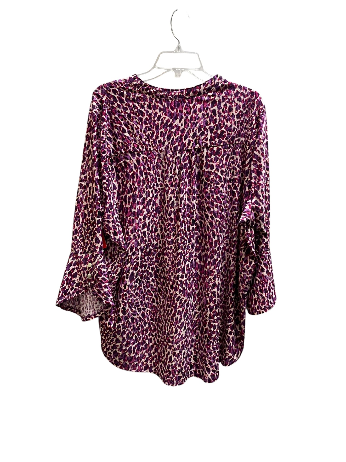 Top Long Sleeve By Ny Collection In Purple, Size: 3x